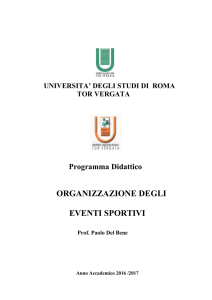 Organizzazione eventi sportivi