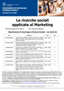 Le ricerche sociali applicate al Marketing