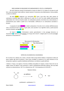 MECCANISMO DI REAZIONE DI ELIMINAZIONE E1 ED E2 A