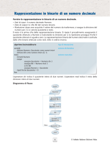 6. Rappresentazione in binario di un numero decimale