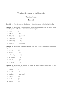 Teoria dei numeri e Crittografia