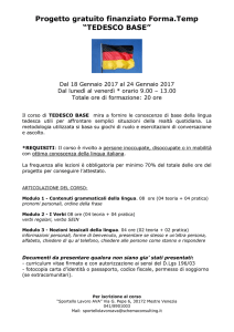 Progetto gratuito finanziato Forma.Temp “TEDESCO BASE”