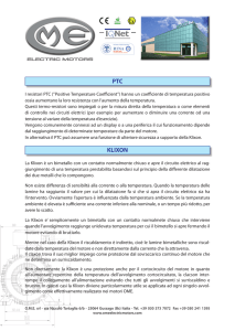 PTC KLIXON - OME Motori Elettrici