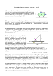 Esercizi di dinamica del punto materiale – part II