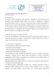La gestione della terapia della depressione