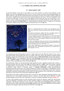 LA TERRA NEL SISTEMA SOLARE 1.1 - Osservando il