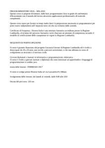 PROGRAMMATORE JAVA – MILANO Questo corso si