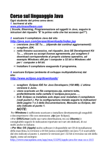 Corso sul linguaggio Java