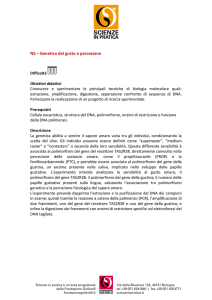 NS - genetica del gusto e percezione