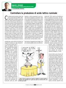 Controllare la produzione di acido lattico ruminale