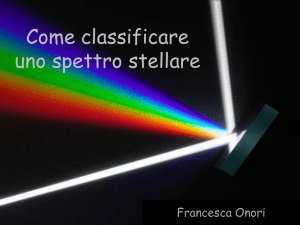Come classificare uno spettro stellare