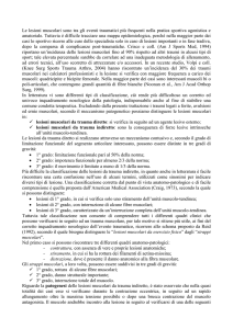 le lesioni muscolari nello sportivo