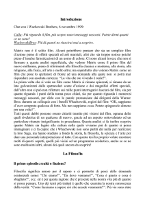 La filosofia scorcio di una Matrix-Tesi