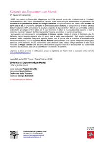 Sinfonia da Experimentum Mundi