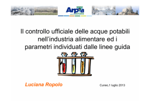 Il controllo ufficiale ed i parametri individuati dalle linee guida