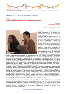 Identità di genere e ruoli sociali nella società