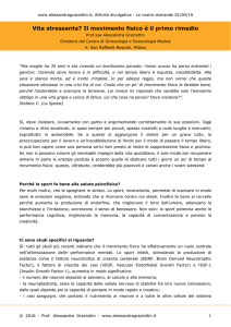 Vita stressante? Il movimento fisico è il primo rimedio