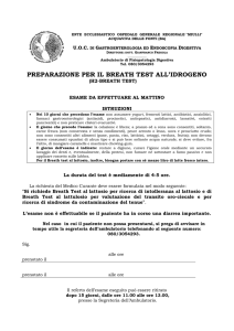 preparazione per il breath test all`idrogeno