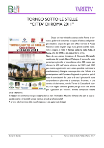 TORNEO SOTTO LE STELLE “CITTA` DI ROMA 2011”