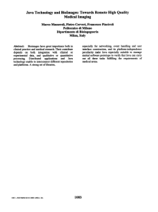 Java Technology and Biolmages: Towards