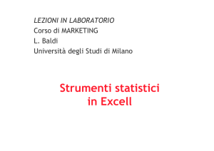 Elaborazione dati con excel - Web server per gli utenti dell