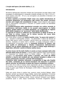 De bello Gallico I, 1 L`incipit dell`opera