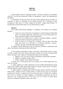 Secondo Hegel la realtà è un organismo unitario, l`Assoluto o l