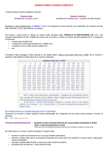 numeri primi e scomposizione