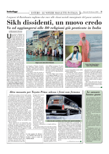 Sikh dissidenti, un nuovo credo