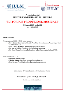 editoria e produzione musicale