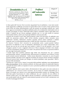 Protocollo Profilassi Endocardite Batterica