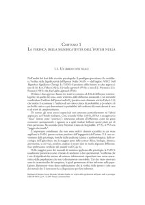 La verifica della significatività dell`ipotesi nulla in psicologia