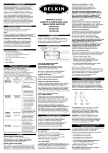 manuale d`uso gruppo di continuità (ups) belkin serie superior
