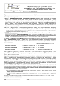 Consenso informato terapia ponte TAO