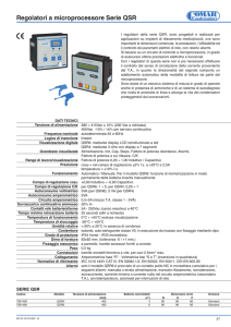 Regolatori a microprocessore Serie QSR