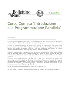 Corso Cometa `Introduzione alla Programmazione Parallela`