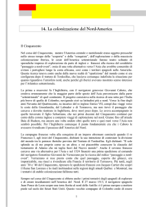 14. La colonizzazione del Nord-America