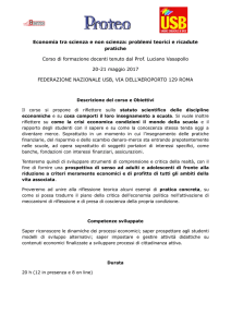 Economia tra scienza e non scienza