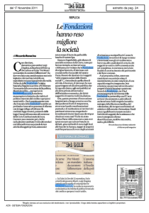 Le Fondazioni hanno reso migliore la società •3dMK