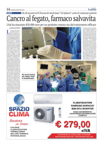 Cancro al fegato, farmaco salvavita