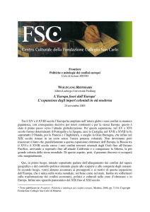 Materiale di accompagnamento dell`intervento di Wolfgang Reinhard