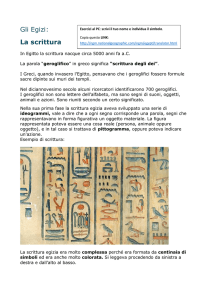 Gli Egizi: La scrittura