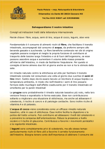 Salvaguardiamo il nostro intestino