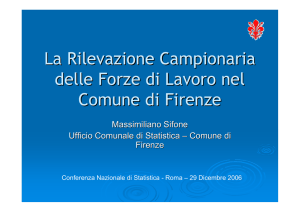 La Rilevazione Campionaria delle Forze di Lavoro nel Comune di