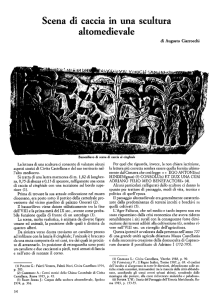 Scena di caccia in una scultura altomedievale