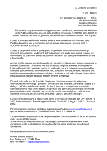 Corso di aggiornamento docenti Unione Induista Italiana