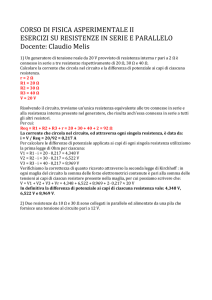 corso di fisica asperimentale ii esercizi su