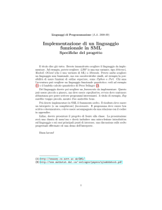 Implementazione di un linguaggio funzionale in SML