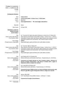 Curriculum e trattamento economico