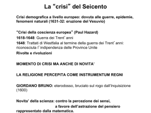 La “crisi” del Seicento